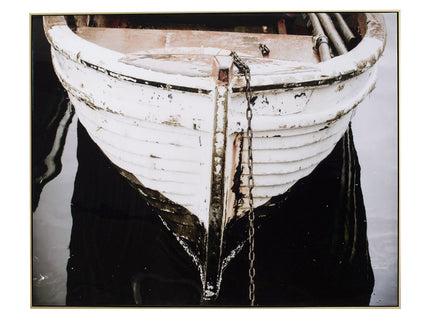 Large And Rectangular Wall Art With Frame, Wall Decor For Living Room - White / Blue