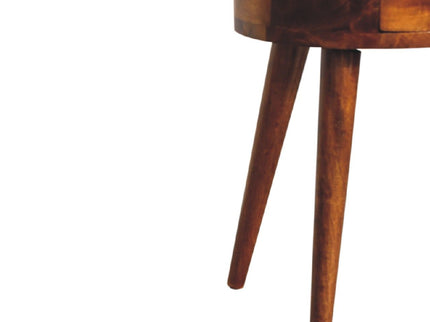 Mini Rounded Nightstand - Chestnut