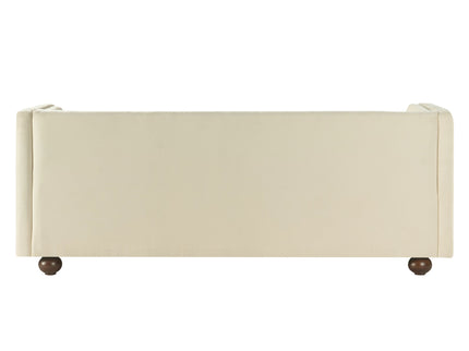 3 Seater Sofa Upholstery With Square Arms, Living Room Couch