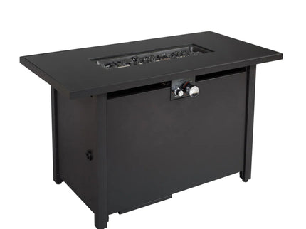 Rectangular Fire Pit With Frame Elegant Design