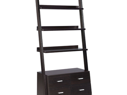 Blackburn - 3 Piece Ladder Bookshelf Set With Modular Design - Cappuccino