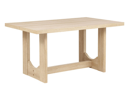 6 Piece Rectangular Kitchen Table Set With Bench And 4 Upholstered Chairs For Kitchen - Light Oak