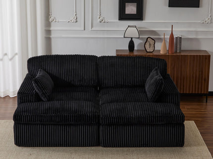 Double Chaise Lounge Chair, Oversized Upholstered Sleeper Cloud Couch