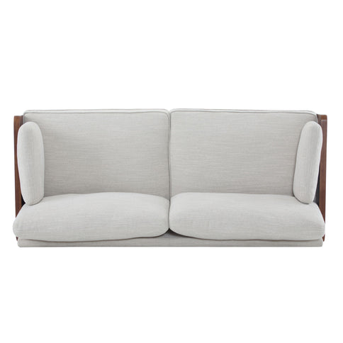 Mid Century Moderne Sofa With Wood Sides
