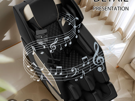 Massage Chair Recliner With Zero Gravity With Full Body Air Pressure - Black / Blue / Gold