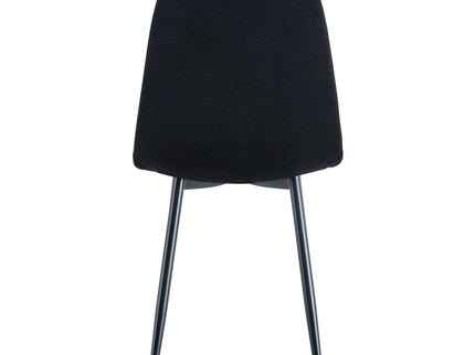 Modern Medieval Style Cushioned Side Chairs Set With Metal Legs For Kitchens