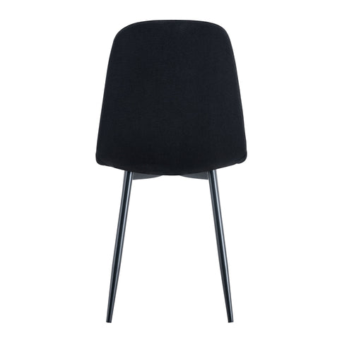 Modern Medieval Style Cushioned Side Chairs Set With Metal Legs For Kitchens