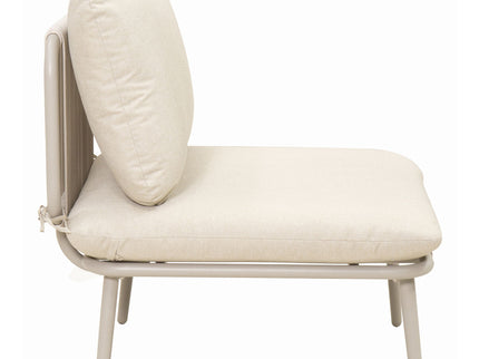 Modular Patio Armless Sofa Chair With Thick Cushion - Off White