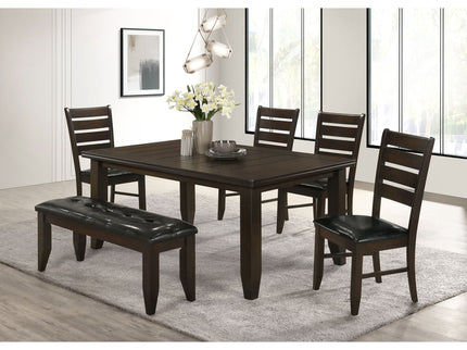 Tufted Upholstered Dining Bench - Brown