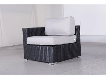 Luxurious Wicker Patio Sectional With Weather Resistant Sunbrella Cushions