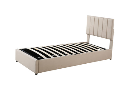 Upholstered Platform Bed With A Hydraulic Storage System