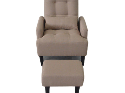 Living Room Sofa Single Chair And Ottoman, Modern Multi-Function Fabric Living Room Sofa Lounge Chair Bed And Stool. Soft Leisure Single Chair Adjustable Into 5 Angles With Sofa Bed