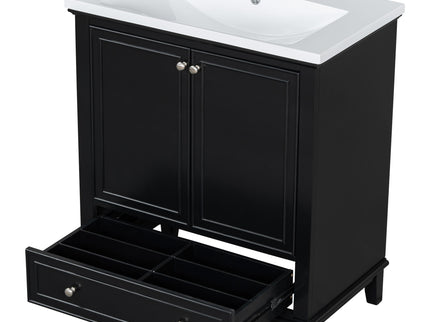 Modern Bathroom Vanity With Sink Combo, Multi Functional Cabinet With Doors And Drawer