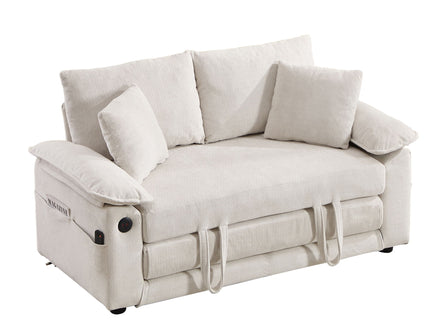 Upholstered Futon Convertible Floor Sofa Bed
