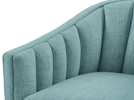 Solitude - Skirted Swivel Accent Chair With Hemp Like