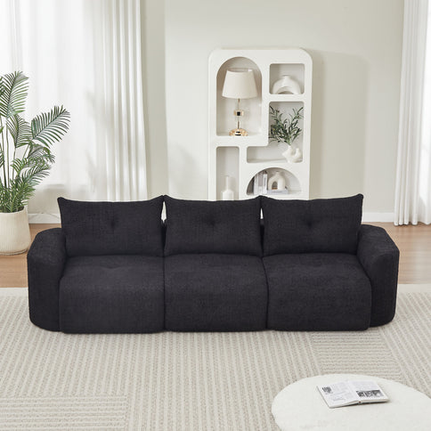 3 Seater With Thickened Armrests Sofa For Living Room
