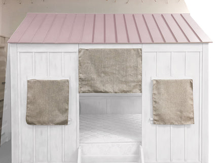Spring - Full Bed - White / Pink