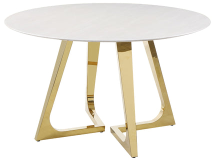 Imani - Round Marble Dining Table - Gold