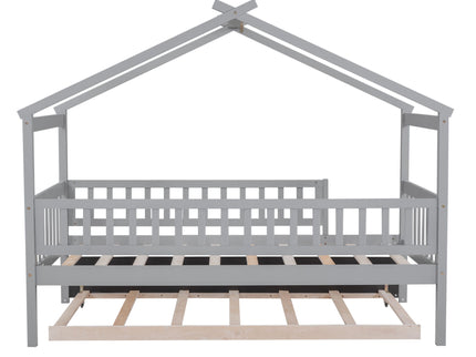 Creativity House Bed With Twin Size Trundle
