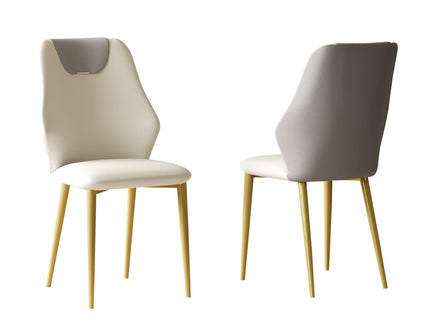 Dining Chairs (Set of 2) - Beige / Gray