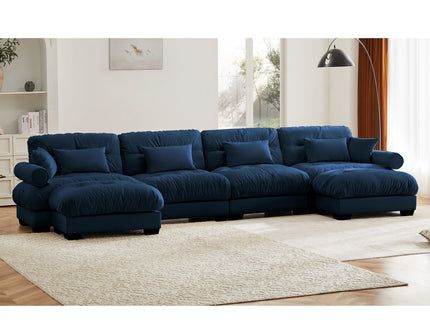 Super Comfort Oversized Modular Sectional Sofa With Movable Ottoman
