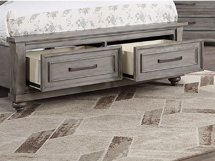Bed With Drawers, Tall Panel Headboard