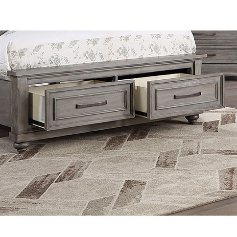 Bed With Drawers, Tall Panel Headboard