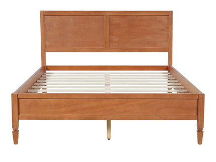 Classic Platform Bed Frame With Panel Headboard