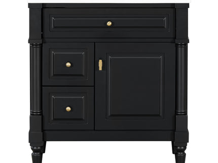 Modern Bathroom Vanity With Sink, Freestanding Cabinet With Flip Drawer & Adjustable Shelf