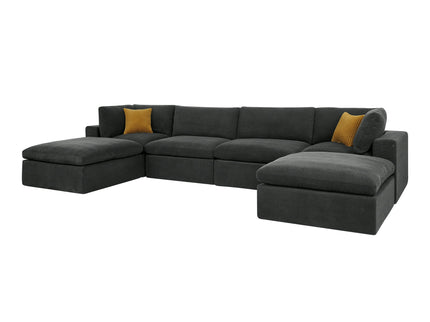 Custom Configuration Modular Sectional With Toss Pillows