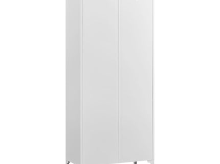 Adjustable 2 Door Kitchen Pantry Cabinet With Striped Design