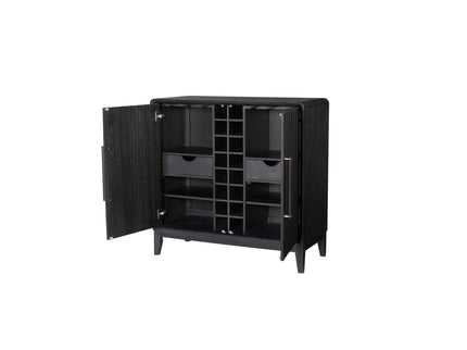 Ample Storage Bar Cabinet - Peppercorn