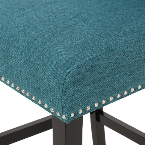 Vienna - Contemporary Fabric Tufted Wingback Counter Stools (Set of 2)