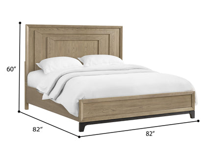 King Panel Bed - Brown