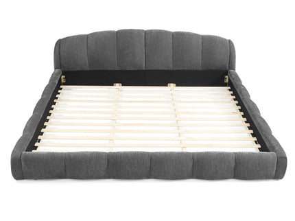 Upholstered Platform Bed Frame, Low Profile Floor Bed, No Box Spring Required