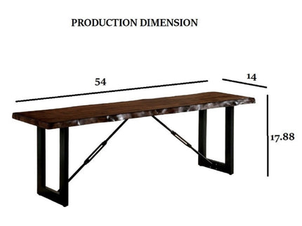 U - Shape Bench With 2 Tone - Black / Walnut