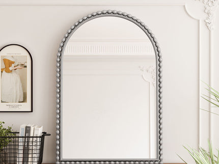Vintage Iron Art Arch Mirror, Wall Hanging Or Table Display