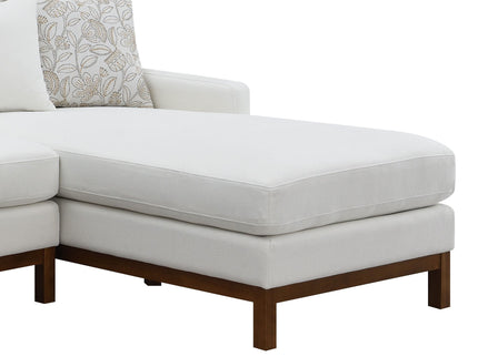 Valiant - Chenille Sectional Sofa With 4 Pillows - Ivory