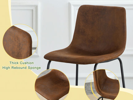 Retro Bar Chairs, Comfortable Stools (Set of 2)