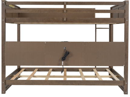 Bunk Bed With Storage Cabinets And USB Ports