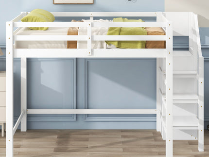Loft Bed With Built In Storage Wardrobe And Staircase