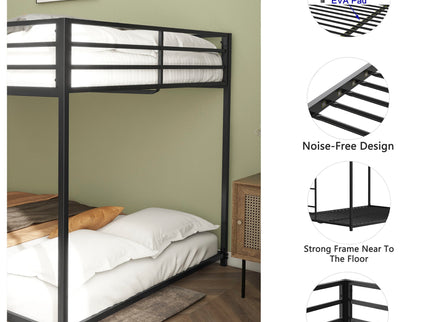 Adam - Full Over Full Bunk Bed - Black