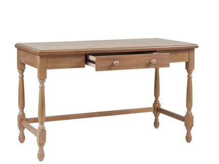 Tabitha - Desk With Drawer And Turned Legs - Natural