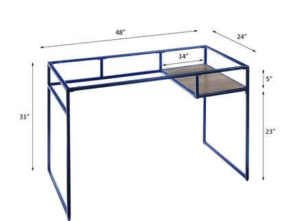 Yasin - Glass Top Writing Desk