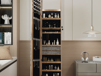 Swivel Jewelry Cabinet With Full Length Mirror