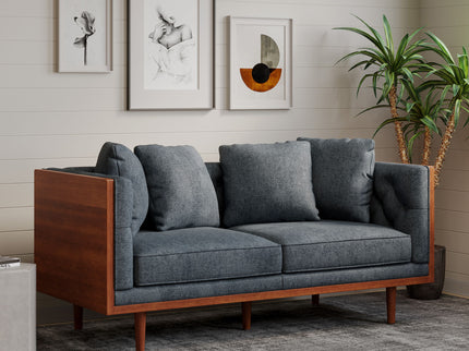 Retro Modern Loveseat With Button Tufted Upholstery