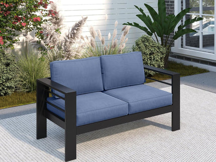 All-Weather Patio Loveseat With Thick Cushions