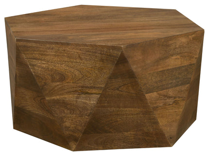 Athena - Hexagonal Top Coffee Table Coffee Table With Geometric Design - Natural