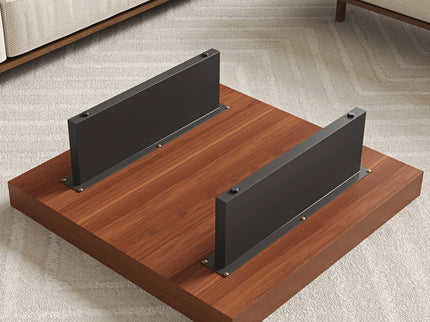 Square Floating Coffee Table For Living Room - Dark Walnut