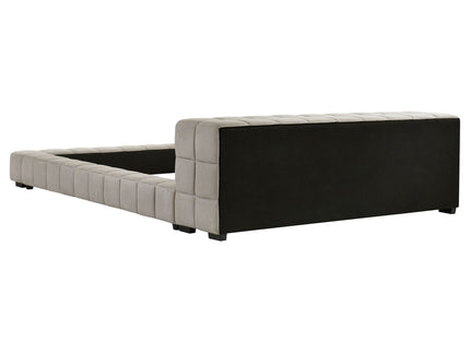 Kinsley - Upholstered Full Platform Bed With Low Profile And Tufted Headboard - Taupe